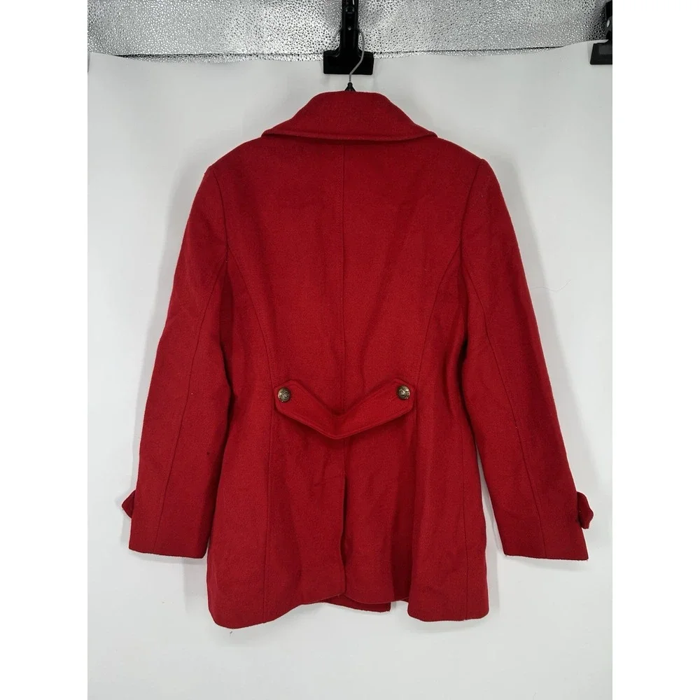 Lauren Ralph‎ Lauren Wool Blend Double Breasted Pea Coat Collared Womens Size 8